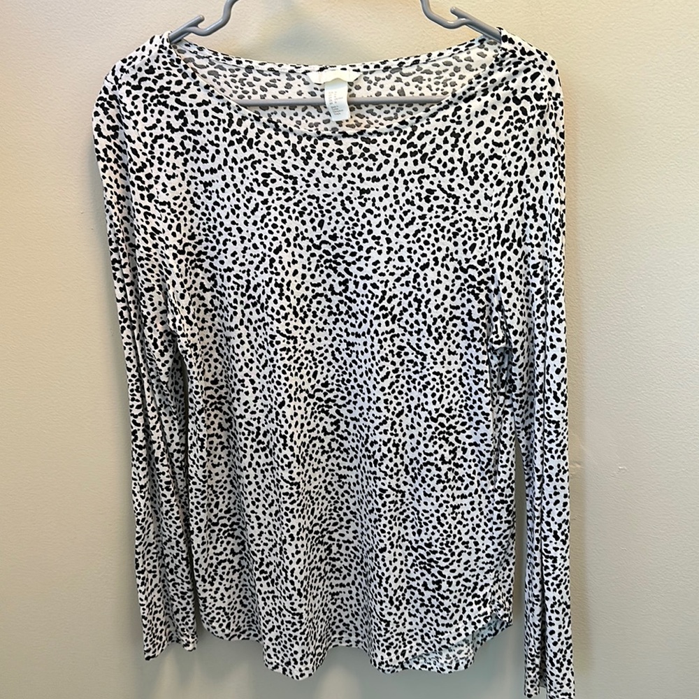 H&M women’s animal print top size medium